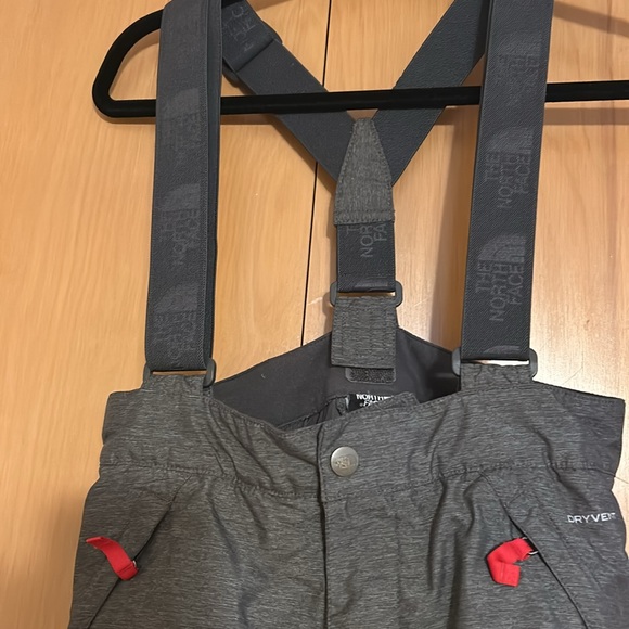 THe North Face boys snow pants snoww pants snow bib EUC sz 10-12 M - Picture 4 of 8